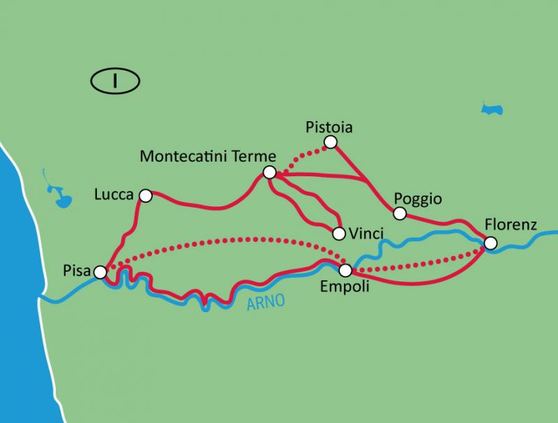 Radroute Toskana